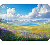 Alfombrilla Ratón Pequeña, Alfombrilla Escritorio Mouse Pad, Tapete Escritorio Gaming con Base Caucho Antideslizante, Óptima Rapidez, Accesorios Gaming para Oficina 30x35x0.3cm Lago Flor (2) qw-114