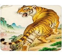 Alfombrilla Ratón Pequeña, Alfombrilla Escritorio Mouse Pad, Tapete Escritorio Gaming con Base Caucho Antideslizante, Óptima Rapidez, Accesorios Gaming para Oficina 15x20x0.3cm Planta Tigre qw-533