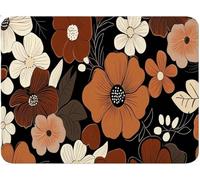 Alfombrilla Ratón Pequeña, Alfombrilla Escritorio Mouse Pad, Tapete Escritorio Gaming con Base Caucho Antideslizante, Óptima Rapidez, Accesorios Gaming para Oficina 20x25x0.3cm Flor Retro qw-147