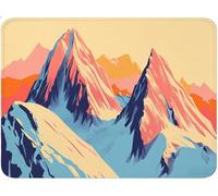 Alfombrilla Ratón Pequeña, Alfombrilla Escritorio Mouse Pad, Tapete Escritorio Gaming con Base Caucho Antideslizante, Óptima Rapidez, Accesorios Gaming para Oficina Familia 30x18cm montaña rosa qw-376