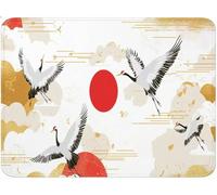 Alfombrilla Ratón Pequeña, Alfombrilla Escritorio Mouse Pad, Tapete Escritorio Gaming con Base Caucho Antideslizante, Óptima Rapidez, Accesorios Gaming para Oficina Familia 30x35cm Aves Dorado qw-339