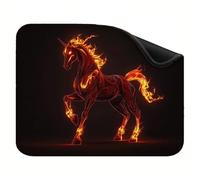 Alfombrilla Ratón Pequeña, Mouse Pad con Base de Goma Antideslizante, Superficie Lisa para Control Preciso, Alfombrilla Gaming Lavable para Portátil, Gaming, 220x180x3mm, Patrón Llama Caballo X-z-6911