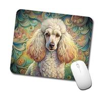 Alfombrilla Ratón Perro Caniche Art Nouveau Moderno Alfombrilla De Ratón Portátil Gaming Tapete para Trabajo Ordenador Gaming 10X12In