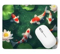 Alfombrilla Ratón Pez Alfombrilla de Ratón 290 x 240 mm Mouse Pad Pequeño con Base de Goma Loto Antideslizante, Superficie Resistente a Salpicaduras, Portátil Mouse Pad, Gamer Regalos Navidad p1j-112