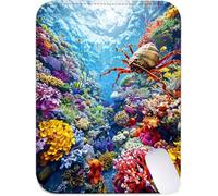 Alfombrilla Ratón Pez Alfombrilla Escritorio Impermeable, 360 x 300 mm Mini Mouse Pad Cangrejo Aprotector Escritorio Antideslizante, Mousepad para Ratón Inalámbrico, Viajes, Oficina, Portátil J2-556