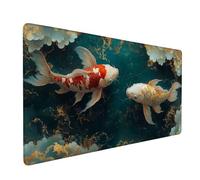 Alfombrilla Ratón Pez Alfombrilla Ratón XXL 900 x 400 x 3mm, Flor Mouse Pad Gaming con Base de Goma Antideslizante, Superficie Resistente a Salpicaduras y Bordes Cosidos, Mousepad para PC, Model 791