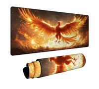 Alfombrilla Ratón Phoenix Alfombrilla Ratón XXL 30x60x0.3 cm Impermeable Mousepad Llama Bordes sellados Mayor precisión y Velocidad per Teclado Portatil Gaming Oficina Regalo Hombre DBYH-8777