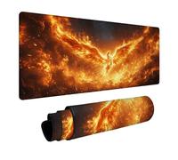 Alfombrilla Ratón Phoenix Impermeable Alfombrilla Escritorio 600 x 300 x 3mm con Bordes Cosidos y Base de Goma Antideslizante, Mouse Pad ala para Ordenador Portatil Mouse Teclado Regalo FSBD-5880