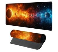 Alfombrilla Ratón Planeta, Alfombrilla Escritorio 600x300x3mm, Gaming Mouse Pad XXL, Tapete Escritorio con Bordes Cosidos, Accesorios Gaming, Desk Mat Antideslizante Grande, para Gamer, Azul 6-6650