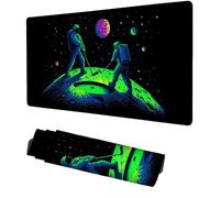 Alfombrilla Ratón Planeta Mouse Pad 800x300x3mm Alfombrilla Gaming Verde Desk Mat, Protector Escritorio, Accesorios Gaming, Mejora Precisión y Velocidad, para PC Gamer, Portátil, Oficina, f-438
