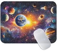 Alfombrilla Ratón Planeta, Mouse Pad Gaming Universo 350x300x3mm, Base de Goma Antideslizante, Duradera Alfombrilla de Ratón con Textura Premium, Pequeña Mouse Pad Portátil para Oficina y Juegos M3-69