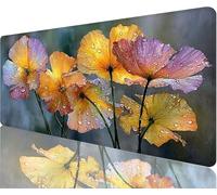 Alfombrilla Ratón Planta Alfombrilla Escritorio 800x400x3mm Tapete Gaming xxl Rocío Tapete Escritorio Superficie Impermeable, Diseño Costura Doble Acabado Suave Duradero Decoraciones Navideñas N1-313