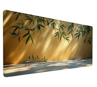Alfombrilla Raton Planta Alfombrilla Ratón XXL 27.5 x 11.8 Inch Mouse Pad Grande Gaming Bambú Patrón, Superficie Impermeable, Base Goma Antideslizante, Desk Mat para Jugadores,PC,Oficina, Model 999
