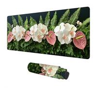 Alfombrilla Ratón Planta Mouse Pad XXL 1000x500 mm Flor Impermeable Mousepad Alfombrilla Gaming Tapete Escritorio de Goma Antideslizante Desk Mat con Bordes Cosidos para Oficina Regalo Hombre C-06
