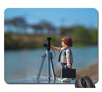 Alfombrilla Ratón, Playmobil Fotografía Fotógrafo Ex 4 Trípode Mousepad Antideslizante Alfombrilla Gaming Professional Tapete De Juego para Oficina Trabajo 25X30Cm