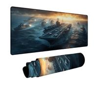 Alfombrilla Ratón Portaaviones Impermeable Alfombrilla Escritorio 70x30x0.3cm Mouse Pad Batalla naval con Antideslizante Base de Goma para Tapete Escritorio Teclado y Raton Inalámbrico Regalo DBYH2473