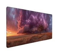 Alfombrilla Ratón PúRpura Alfombrilla Ratón XXL 1500x800mm, Mouse Pad Nube Mousepad con Base de Goma Antideslizante, Impermeable Tapete Escritorio Accesorios Gaming para Gamers, PC -bby250945