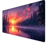 Alfombrilla Ratón PúRpura Alfombrilla Ratón XXL 150x80cm, Mouse Pad Atardecer Mousepad con Base de Goma Antideslizante, Impermeable Tapete Escritorio Accesorios Gaming para Gamers, Regalo -yym2509HP