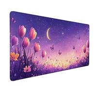 Alfombrilla Ratón PúRpura Alfombrilla Ratón XXL 600 x 300 mm, Mouse Pad Mariposa Mousepad con Base de Goma Antideslizante, Impermeable Tapete Escritorio Accesorios Gaming para Gamers -lsy2603TP