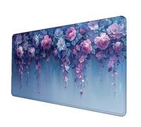 Alfombrilla Ratón PúRpura Alfombrilla Raton XXL 800 x 300 mm, Impermeable Mouse Pad Rosa Mousepad con 3MM Bordes Cosidos Base de Goma Antideslizante Accesorios Gaming para Jugadores, Regalo -hjw2506HP