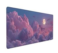 Alfombrilla Ratón PúRpura Alfombrilla Ratón XXL 80x40cm, Mouse Pad Nube Mousepad con Base de Goma Antideslizante, Impermeable Tapete Escritorio Accesorios Gaming para Gamers, PC y Portátil -bby250984