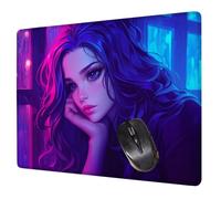 Alfombrilla Ratón Púrpura Mouse Pad Dibujos Animados Alfombrilla Escritorio, 40x30x0.3cm Tapete Rato, con Base de Goma Antideslizante, Mejora la precisión Velocidad Pequeña Mousepad Portátil H0-309