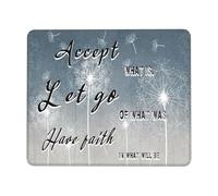 Alfombrilla Raton ¿Qué Es Soltar Lo Que Fue? Ten Fe En Lo Que Será. Diente De León Y Libélulas. 25X30Cm Base De Goma Alfombrilla Portátil Mouse Pad para Escritorio Hogar