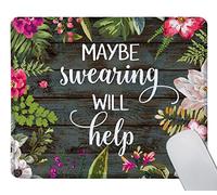 Alfombrilla Raton Quizás Las Palabras Malsonantes Ayuden. Palabras De Sabiduría: Mantén La Calma. 25X30Cm Antipolvere Alfombrilla Pequeña Alfombrillas De Mouse para Oficina Pc