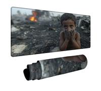 Alfombrilla Ratón Restos Alfombrilla Ratón XXL 30x60x0.3cm Impermeable Mousepad Guerra Bordes sellados Mayor precisión y Velocidad per Teclado Portatil Gaming Oficina Regalo Hombre DBYH-7094