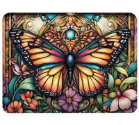 Alfombrilla Ratón Retro Alfombrilla Ratón 600x400x3mm, Mariposa Mouse Pad Protector Escritorio Superficie Lisa y Base de Goma Antideslizante Precisión Velocidad para Oficina, PC, Regalo Mujer,Model929