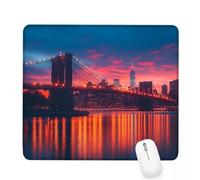 Alfombrilla Ratón Rojo Alfombrilla de Ratón 290x240x3mm Mouse Pad Pequeño Puente con Base de Goma Antideslizante,Superficie Resistente Resistente a Salpicaduras,Portátil Mouse Pad,Oficina Casa J-743
