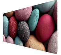 Alfombrilla Ratón Rojo Alfombrilla Ratón XXL 1200x600 mm Piedra Mouse Pad Gaming, Tapete Escritorio con Resistente al Agua, Antideslizante, Base de Goma y Bordes Cosidos, Oficina Accesorios 6-3191z