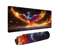 Alfombrilla Ratón Rojo Alfombrilla Ratón XXL 1200x600mm, Mouse Pad FéNix Mousepad con 3MM Bordes Cosidos, Impermeable Tapete Escritorio para Jugadores, PC, Oficina, Home, Regalo Mujer -zjn2509O4