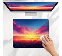 Alfombrilla Ratón Rojo Atardecer, Alfombrilla Gaming 32 x 26 cm, Mousepad Delgado, Superficie Ultra-Suave, Bordes Anti-Deshilachado, Base de Goma Antideslizante, para Portátil, Oficina, Home j0j-1