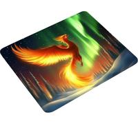 Alfombrilla Ratón Rojo Impermeable Alfombrilla Gaming 200x180mm HXZH-0459 | Mouse Pad Phoenix Borde cosido Base de Caucho Mejora la Precisión y la Velocidad para Gaming Office Regalo Hombre