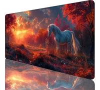 Alfombrilla Ratón Rojo, Mouse Pad XXL 700x300x3mm, Alfombrilla Escritorio con Bordes Cosidos, Desk Mat on Base de Goma Antideslizantek, Accesorios Escritorio y Accesorios Gaming, Atardecer 0-1947