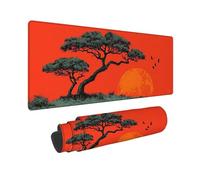 Alfombrilla Ratón Rojo para Jugadores, Mouse Pad Verde Impermeable Antideslizante, Alfombrilla Raton con Bordes Cosidos para Gamer, PC, Mejora la Precisión y la Velocidad 900 x 400 mm -2510K55