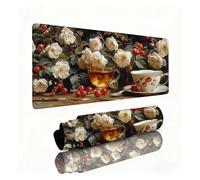 Alfombrilla Ratón Rosa Alfombrilla Escritorio 1000x500x3mm Cereza Mouse Pad con Base de Goma Antideslizante, Mejora la Precisión y la Velocidad, Sujeción Estable en Superficies, Jugadores, PC 0B-801