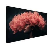Alfombrilla Ratón Rosa Alfombrilla Escritorio 800x400mm Mouse Pad Flores (3) Mousepad con Base Goma Antideslizante,Superficie Impermeable Protector Escritorio para Juegos/Oficina/Hogar - Regalo J1-548