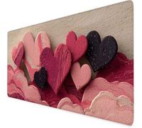 Alfombrilla Ratón Rosa Alfombrilla Ratón XXL 600x300 mm Amar Mouse Pad Gaming, Tapete Escritorio con Resistente al Agua, Antideslizante, Base de Goma y Bordes Cosidos para Oficina Accesorios 6-5629v