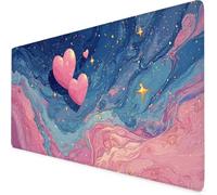 Alfombrilla Ratón Rosa Alfombrilla Ratón XXL 800x400 mm Amar Mouse Pad Gaming, Tapete Escritorio con Resistente al Agua, Antideslizante, Base de Goma y Bordes Cosidos para Oficina Accesorios 6-4742i
