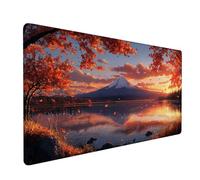 Alfombrilla Ratón rosa, Almohadilla Raton XXL 800x400x3mmMonte Fuji Tapete Escritorio, Mousepad Lavable Antideslizante, Mejora La Precisión Y La Velocidad, para Decoración de Escritorio Regalos XZ-717