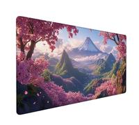 Alfombrilla Ratón rosa, Almohadilla Raton XXL 900x400x3mmMonte Fuji Tapete Escritorio, Mousepad Lavable Antideslizante, Mejora La Precisión Y La Velocidad, para Decoración de Escritorio Regalos XZ-593