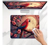 Alfombrilla Ratón Rosa Pájaros (3), Alfombrilla Gaming Pequeña 32 x 26 cm, Mousepad Delgado, Superficie Ultra-Suave, Bordes Anti-Deshilachado, Base de Goma Antideslizante, para Oficina, Home j0j-1