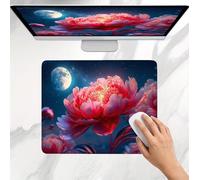 Alfombrilla Ratón Rosa peonía, Alfombrilla Gaming 32 x 26 cm, Mousepad Delgado, Superficie Ultra-Suave, Bordes Anti-Deshilachado, Base Goma Antideslizante, para Portátil, Oficina, Home, Office j0j-1