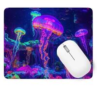 Alfombrilla Ratón Sueño Alfombrilla de Ratón 290 x 240 mm Mouse Pad Pequeño con Base de Goma Medusa Antideslizante, Superficie Resistente a Salpicaduras, Portátil Mouse Pad, Regalos Navidad p1j-857