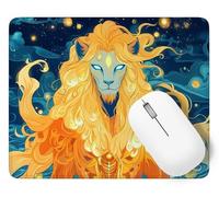 Alfombrilla Ratón Sueño Alfombrilla de Ratón 360 x 300 mm Mouse Pad Pequeño con Base de Goma León Antideslizante, Superficie Resistente a Salpicaduras, Portátil Mouse Pad, Regalos Navidad p1j-873