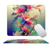 Alfombrilla Ratón Sueño Flores(2), Alfombrilla Gaming 20 x 15 cm, Base de Goma Antideslizante, con Bordes Cosidos, Mouse Pad Compacta Resistente Salpicaduras, para Hogar, Oficina, Portátil s0z-200