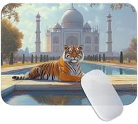 Alfombrilla Ratón Taj Mahal, Mouse Pad Gaming Tigre 300x250x3mm, Base de Goma Antideslizante, Duradera Alfombrilla de Ratón con Textura Premium, Pequeña Mouse Pad Portátil para Oficina y Juegos M3-615