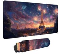 Alfombrilla Ratón Torre Eiffel Alfombrilla Escritorio, 2025 Nuevo Mouse Pad XXL 1200x600 mm Mousepad Antideslizante e Impermeable, Tapete Escritorio para Gaming Jugadores, PC, Oficina, (París)-dd248
